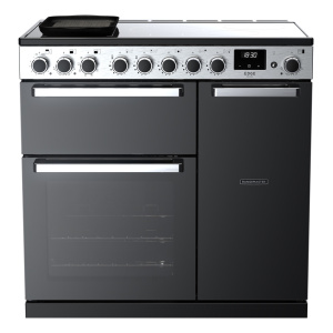 Rangemaster Edge Deluxe 90cm Induction Black Glass/Chrome