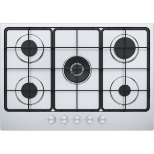 Franke FHSM 755 4G DC XS E Black, Stainless steel Built-in 73 cm Gas 5 zone(s)