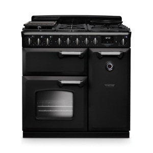 Rangemaster Classic Deluxe 90cm Dual Fuel Charcoal Black/Chrome