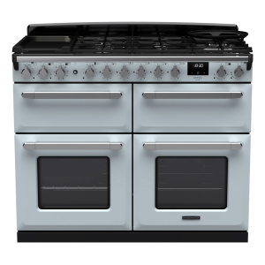 Rangemaster Estel Deluxe 110cm BC Dual Fuel Misty Blue/Chrome