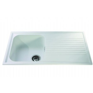 CDA AS1WH kitchen sink Top-mounted sink Rectangular Granite
