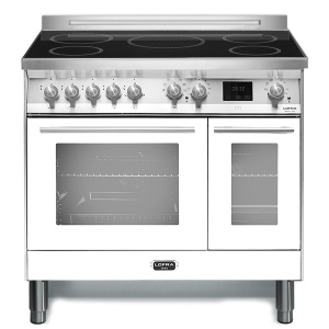 Lofra PBPD96MFTE/5I Range cooker Electric Zone induction hob Stainless steel, White