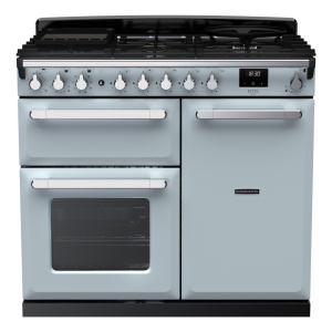 Rangemaster Estel Deluxe 100cm Dual Fuel Misty Blue/Chrome