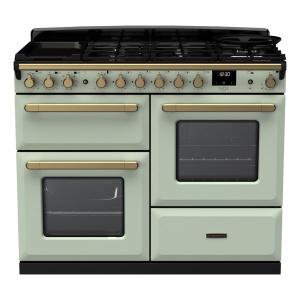 Rangemaster Estel Deluxe 110cm Dual Fuel Mint/Antique Brass