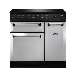 AGA Masterchef Deluxe 90 Freestanding cooker Electric Gas Chrome, Pearl