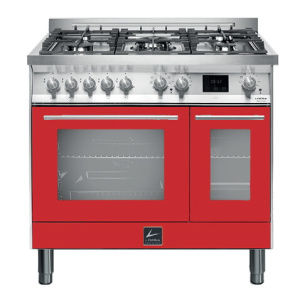 Lofra PRD96MFTE/AE0 Freestanding cooker Electric Gas Red, Stainless steel