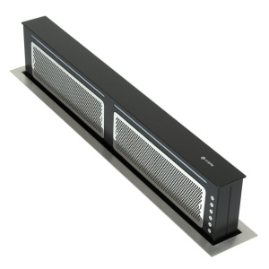 Caple DD901BK cooker hood Downdraft Black, Stainless steel
