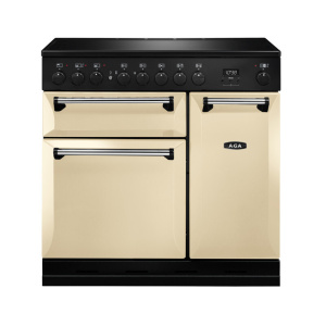 AGA Masterchef Deluxe 90 Freestanding cooker Electric Gas Chrome, Cream