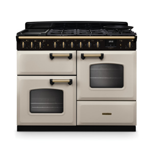 Rangemaster Classic Deluxe 110cm OC Dual Fuel Pale Cream/Antique Brass