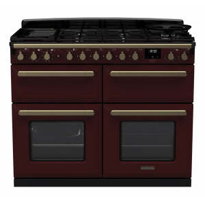Rangemaster Estel Deluxe 110cm BC Dual Fuel Bordeaux/Antique Brass