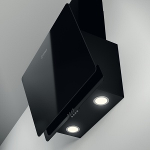 Indesit IHVP 65F LM K cooker hood Wall-mounted Black 368 m³/h