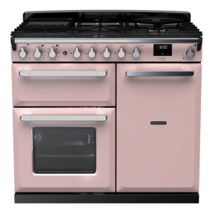 Rangemaster Estel Deluxe 100cm Dual Fuel Pale Pink/Chrome