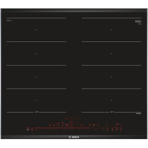 Bosch Serie 8 PXX675DV1E hob Aluminium, Black, Brushed steel Built-in 60 cm Zone induction hob 4 zone(s)