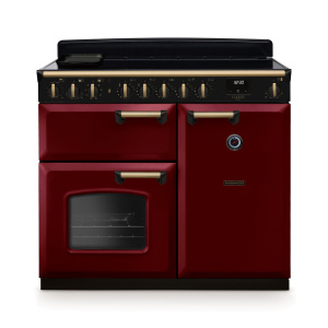 Rangemaster Classic Deluxe 100cm Induction Bordeaux/Antique Brass