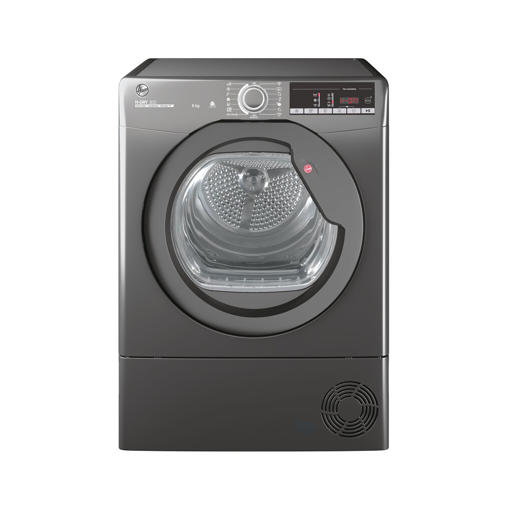 Hoover HLE C8TRGR-80 tumble dryer Freestanding Front-load 8 kg Anthracite