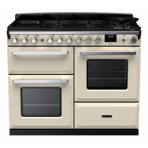 Rangemaster Estel Deluxe 110cm Dual Fuel Pale Cream/Chrome