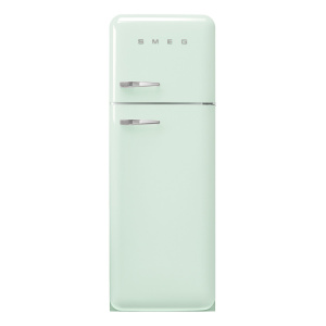 Smeg 60cm 50s Style Right Hand Hinge Freezer over Fridge Pastel Green