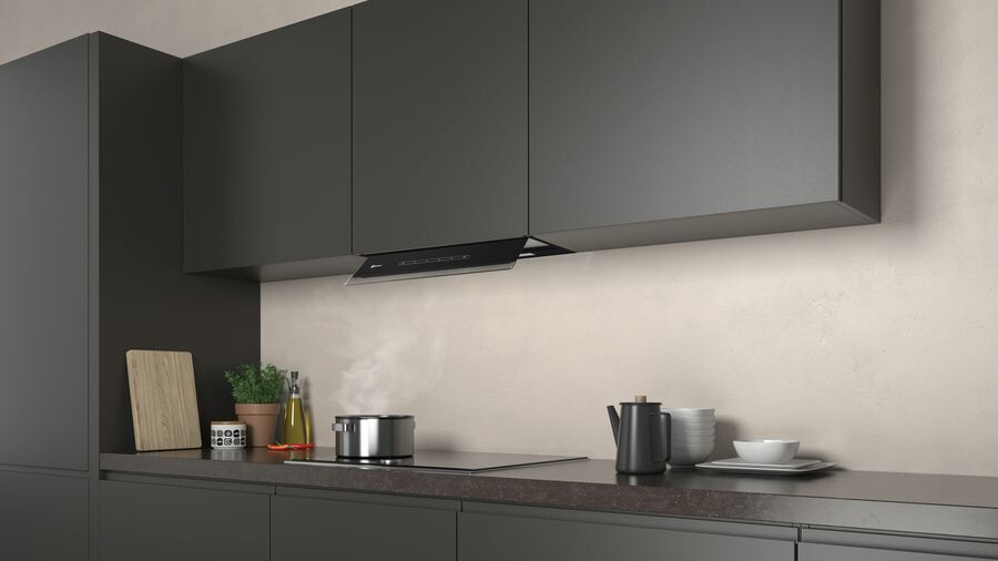 Neff D65XAM2S0B cooker hood Semi built-in (pull out) Black 460 m³/h - Image 5