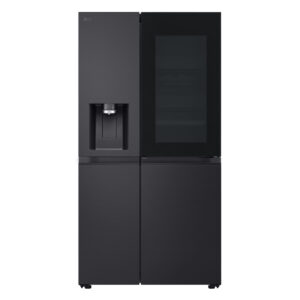 LG InstaView ™ GSXE91EVAD American Style Smart Fridge Freezer - Essence Black Steel - D Rated