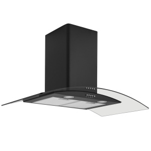 Caple CGC911BK cooker hood Wall-mounted Black 456 m³/h