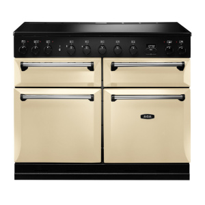 AGA Masterchef Deluxe 110 Freestanding cooker Electric Zone induction hob Chrome, Cream