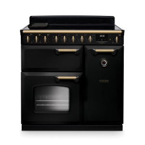 Rangemaster Classic Deluxe 90cm Induction Black/Antique Brass