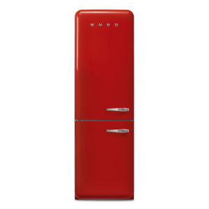Smeg 60cm 50s Style Left Hand Hinge Fridge Freezer Red