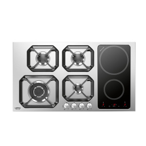 Lofra Nettuno 90 Black, Stainless steel Built-in 90 cm Combi 6 zone(s)