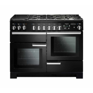 Rangemaster Professional Deluxe 110 Dual Fuel Freestanding cooker Electric Combi Black