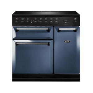 AGA Masterchef Deluxe 90 Range cooker Electric Gas Blue, Chrome