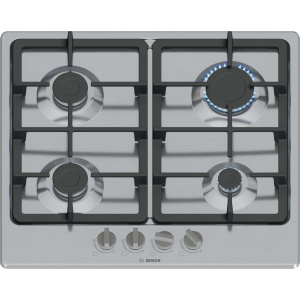 Bosch Serie 4 PGP6B5K90 hob Stainless steel Built-in 58 cm Gas 4 zone(s)