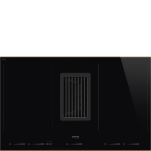 Smeg HOBD682R1 hob Black Built-in 80 cm Zone induction hob 2 zone(s) Built-in hood