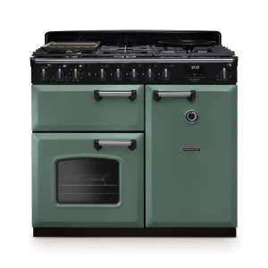 Rangemaster Classic Deluxe 100cm Dual Fuel Mineral Green/Chrome