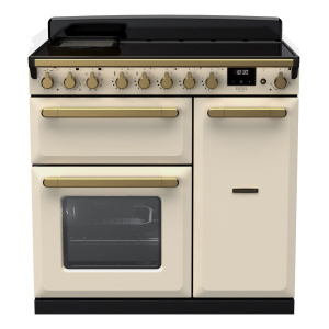 Rangemaster Estel Deluxe 90cm Induction Pale Cream/Antique Brass