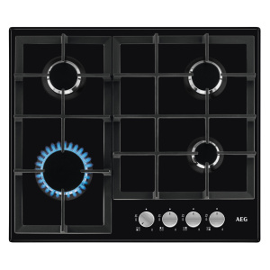 AEG HGX64200SB 949641064 hob Black Built-in 60 cm Gas 4 zone(s)