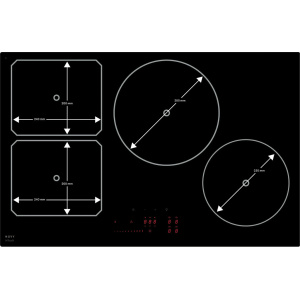 NOVY 1726 hob Black Built-in 80 cm Zone induction hob 4 zone(s)