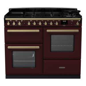 Rangemaster Estel Deluxe 110cm Dual Fuel Bordeaux/Antique Brass