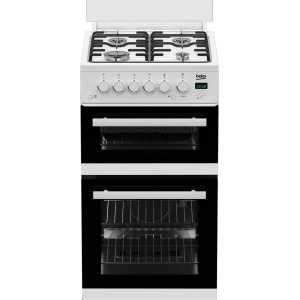 Beko EDG507W 50cm Freestanding Gas Twin Cavity Cooker