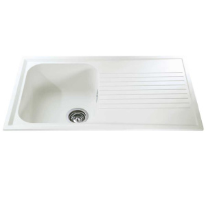 CDA AS1WH Top-mounted sink Rectangular Granite