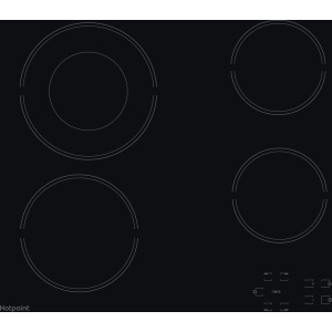 Hotpoint HR 612 C H Black Built-in 58 cm Ceramic hob 4 zone(s)