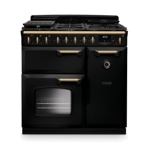 Rangemaster Classic Deluxe 90cm Dual Fuel Black/Chrome