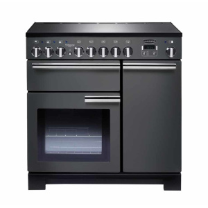 Rangemaster Professional Deluxe 90 Induction Freestanding cooker Electric Zone induction hob Black, Grey