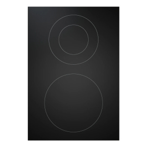BORA Pro Hyper cooktop 1-ring/2-ring All Black Countertop 37 cm Ceramic hob 2 zone(s)