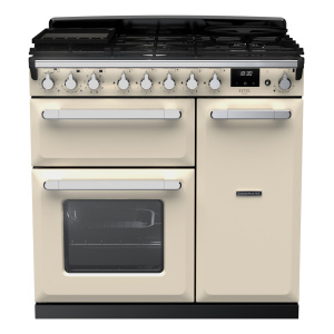 Rangemaster Estel Deluxe 90cm Dual Fuel Pale Cream/Chrome