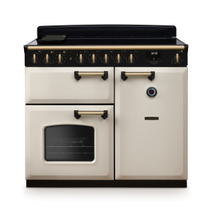 Rangemaster Classic Deluxe 100cm Induction Pale Cream/Antique Brass