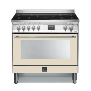 Lofra PBIG96WFMT/5I Freestanding cooker Electric Zone induction hob Beige, Black, Stainless steel