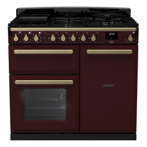 Rangemaster Estel Deluxe 100cm Dual Fuel Bordeaux/Antique Brass