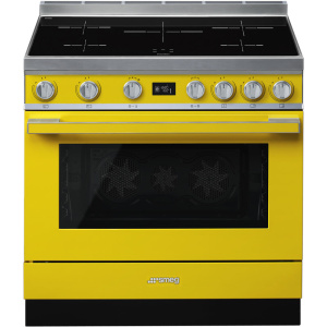 Smeg Portofino Cooker CPF9IPYW Yellow