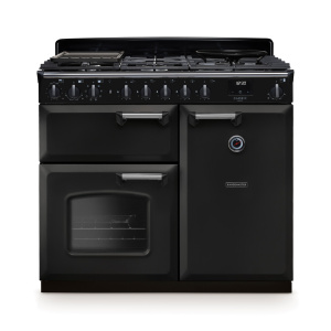 Rangemaster Classic Deluxe 100cm Dual Fuel Charcoal Black/Chrome