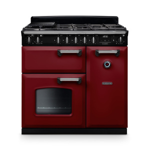 Rangemaster Classic 90cm Dual Fuel Bordeaux/Chrome